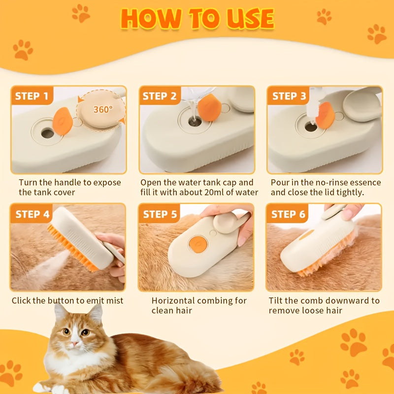3-in-1 USB Rechargeable Pet Grooming Brush - EpicTrends