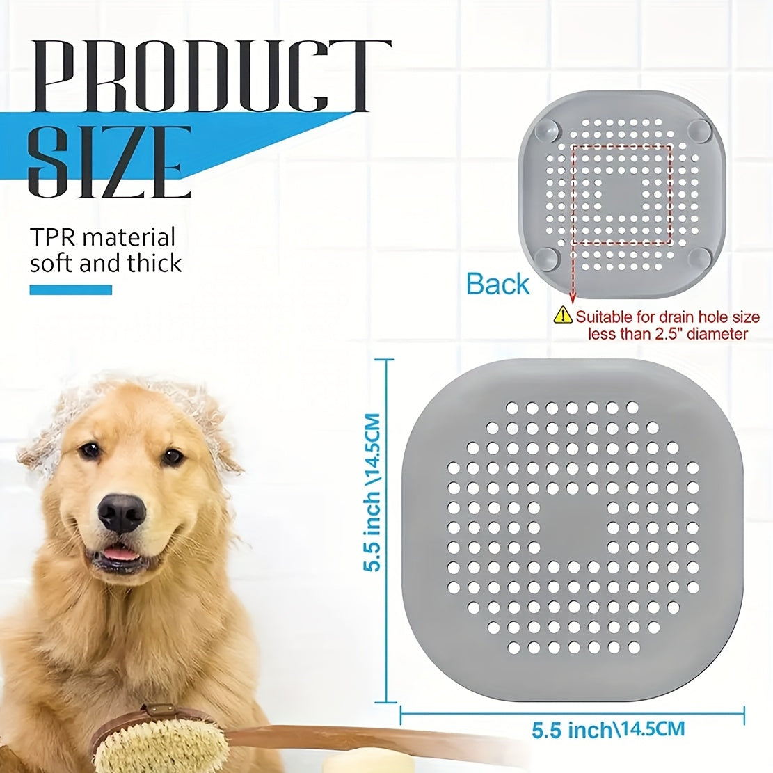 hair catcher size