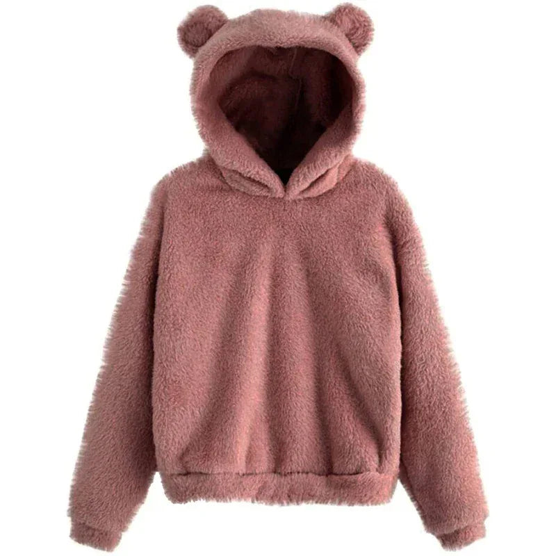 Fluffy Bear Ear Hoodie - EpicTrends