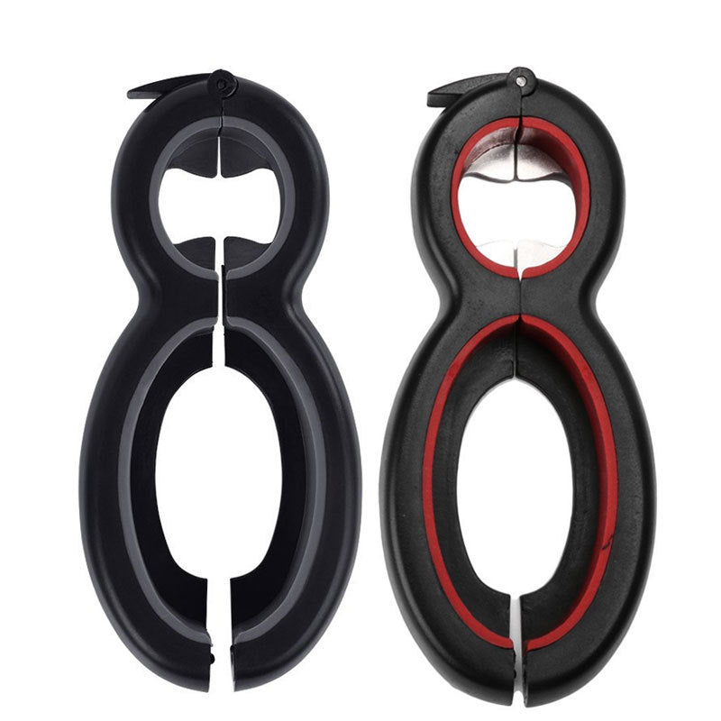 two 6-in-1 opener black - red