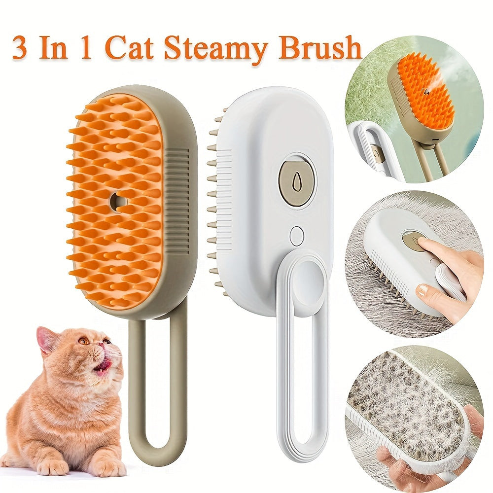 3-in-1 USB Pet Grooming Brush – Rechargeable & Tangle-Free
