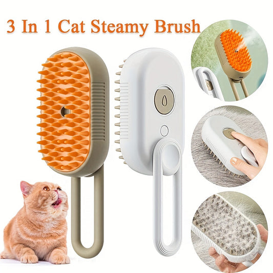 3-in-1 USB Pet Grooming Brush – Rechargeable & Tangle-Free