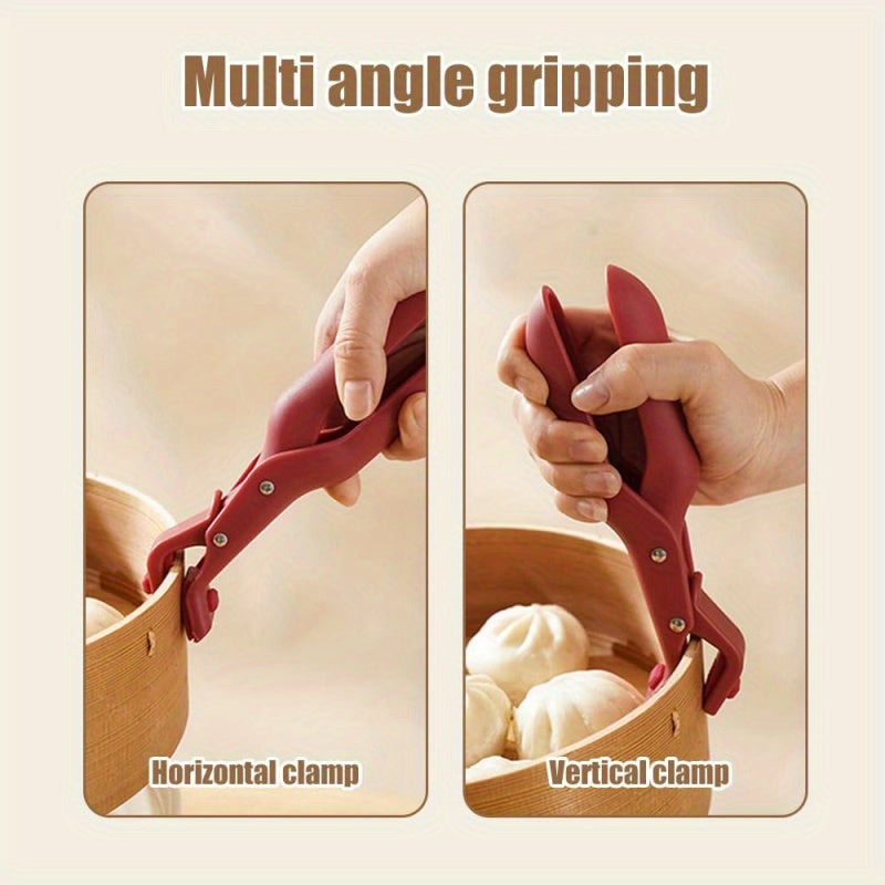 Anti-scald bowl gripper lifting a hot ceramic bowl Multi angle gripping