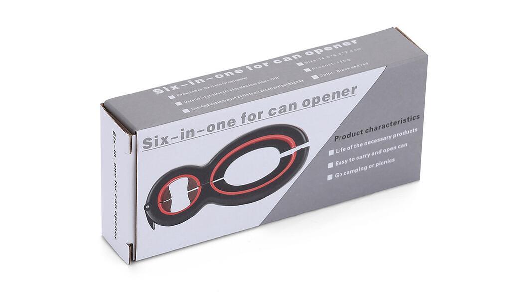Ergonomic red and black multifunctional bottle opener