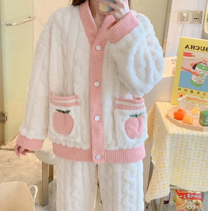 Ultra-Warm Plush Fleece Pyjama Set - EpicTrends