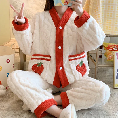 Ultra-Warm Plush Fleece Pyjama Set - EpicTrends