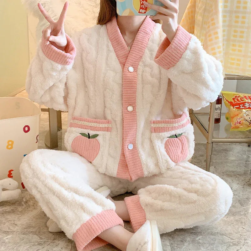 Ultra-Warm Plush Fleece Pyjama Set - EpicTrends