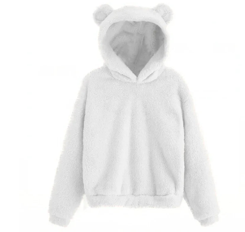 Fluffy Bear Ear Hoodie - EpicTrends