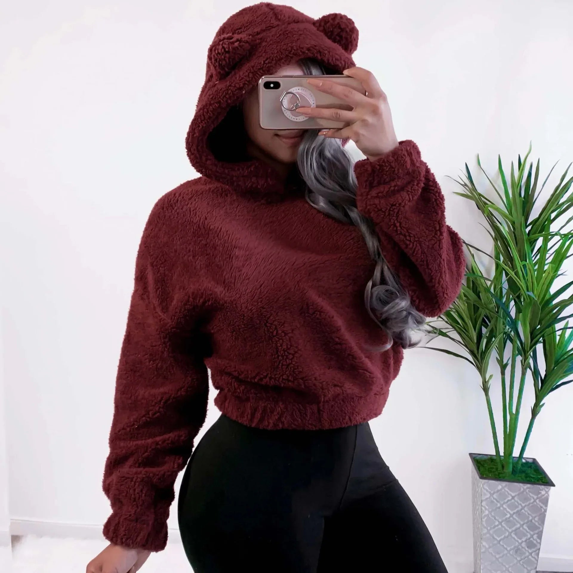 Fluffy Bear Ear Hoodie - EpicTrends