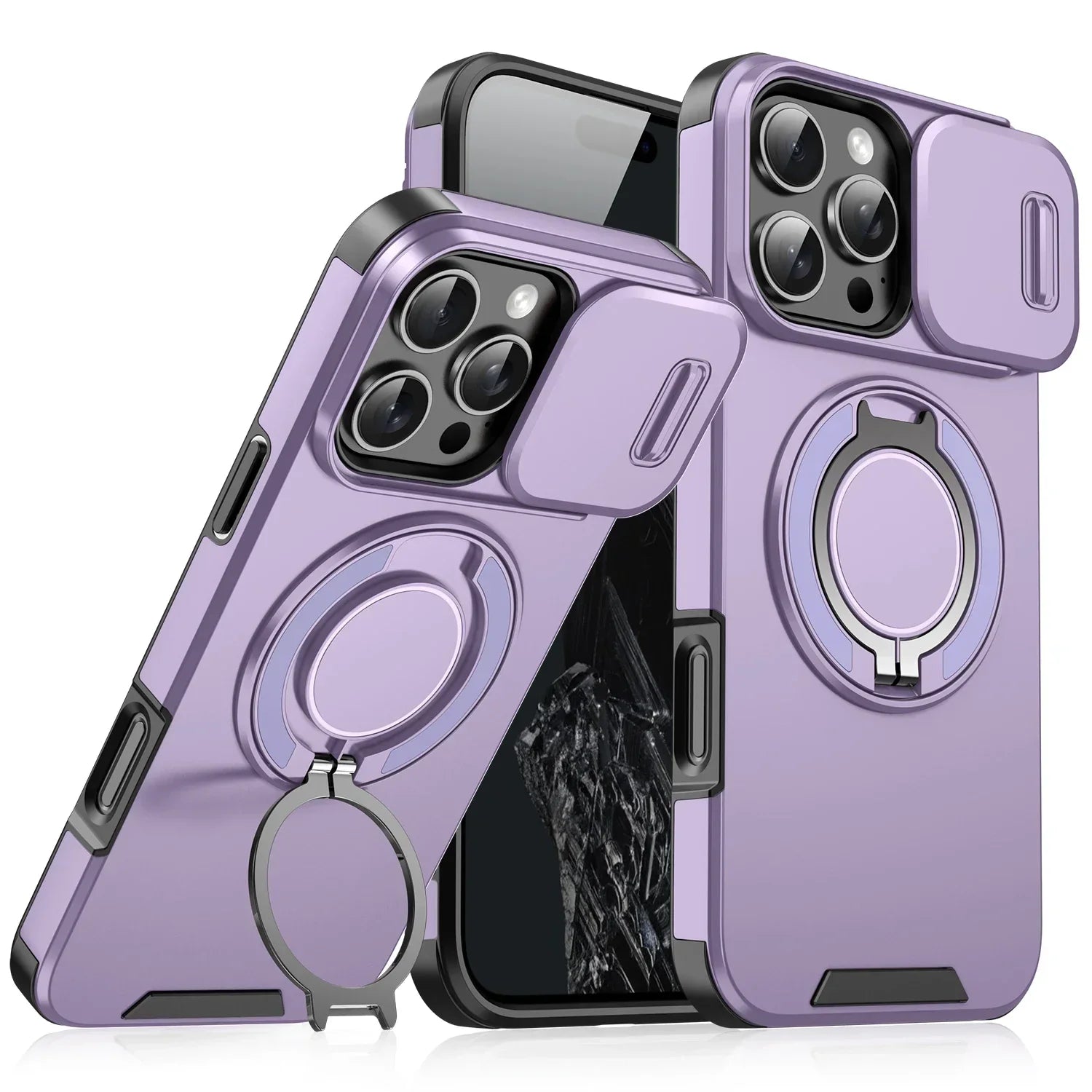 Heavy-duty magnetic iPhone case Puple