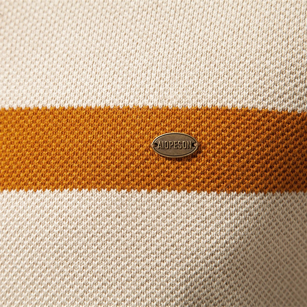 Premium Colorblock Quarter-Zip Sweater