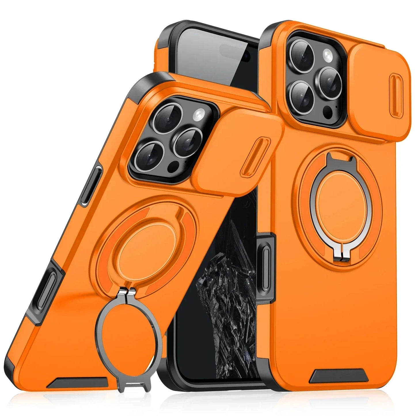 Heavy-duty magnetic iPhone case Orange