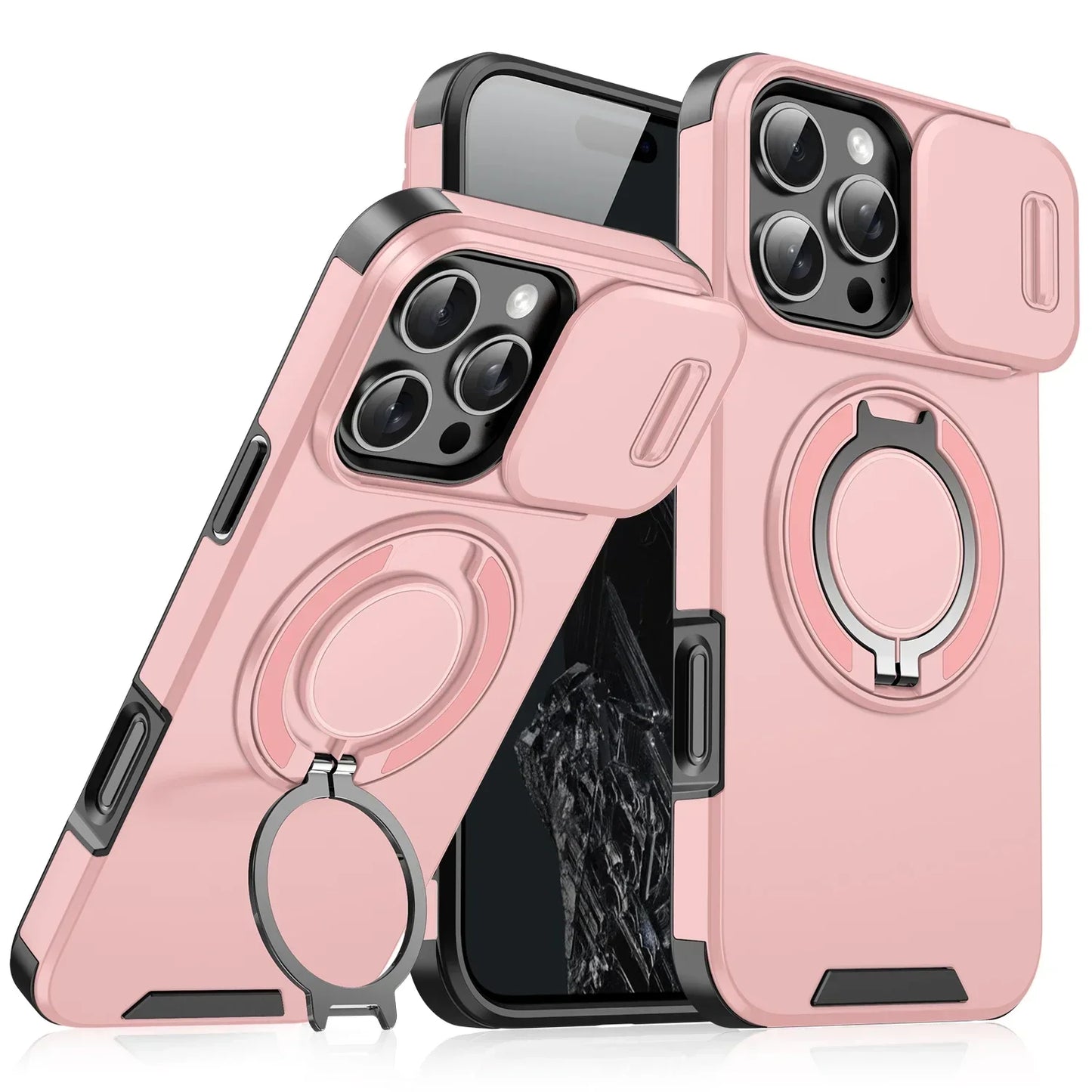 Heavy-duty magnetic iPhone case Pink
