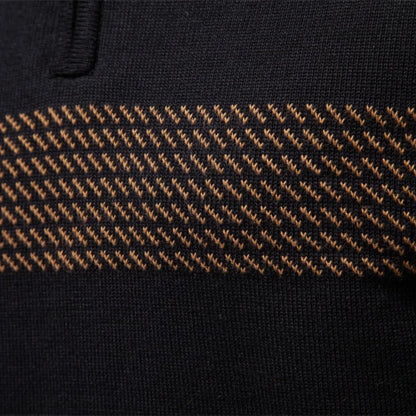 Textured Chest Quarter-Zip Sweater