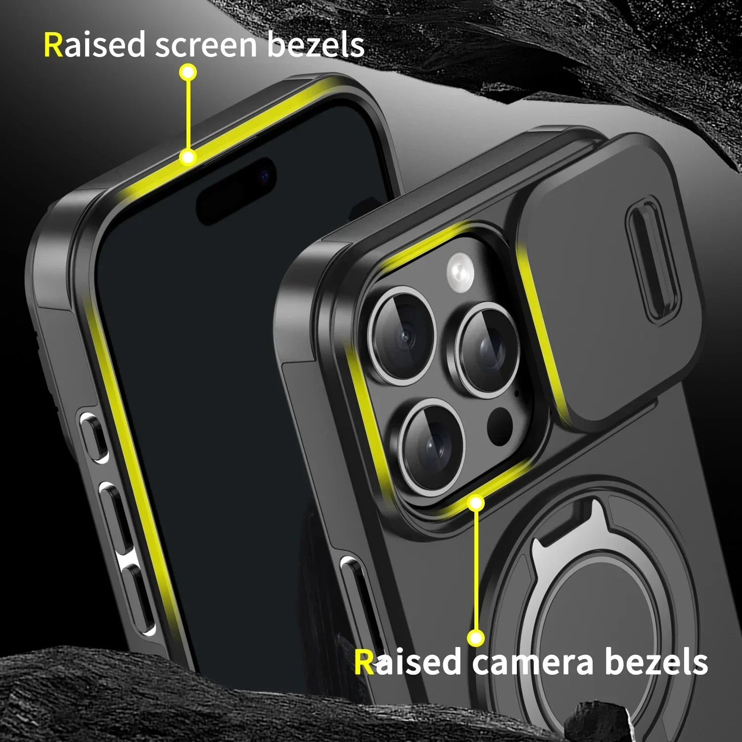 raised screen bezels