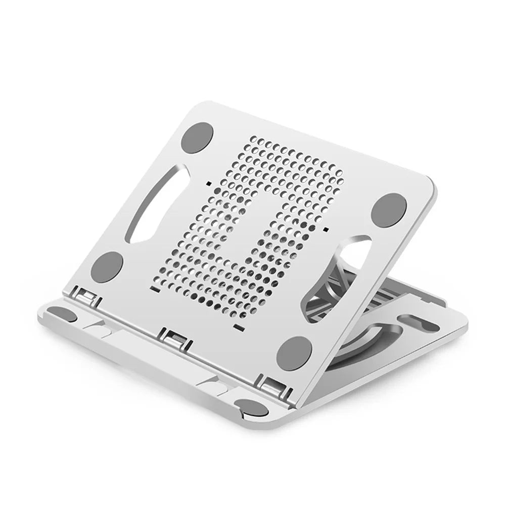 White adjustable laptop stand