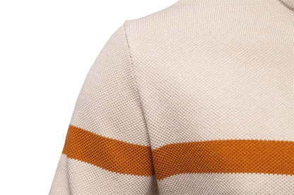 Premium Colorblock Quarter-Zip Sweater