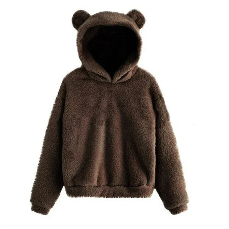Fluffy Bear Ear Hoodie - EpicTrends