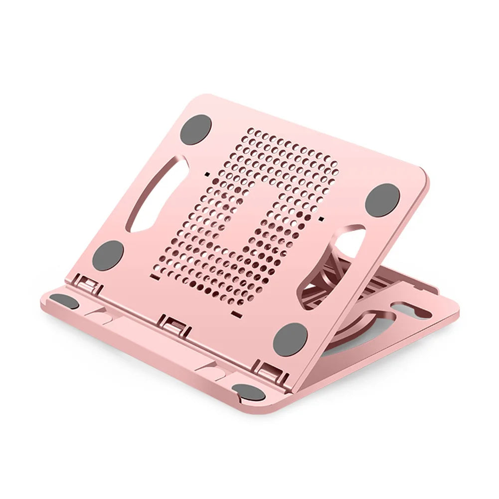 Pink adjustable laptop stand