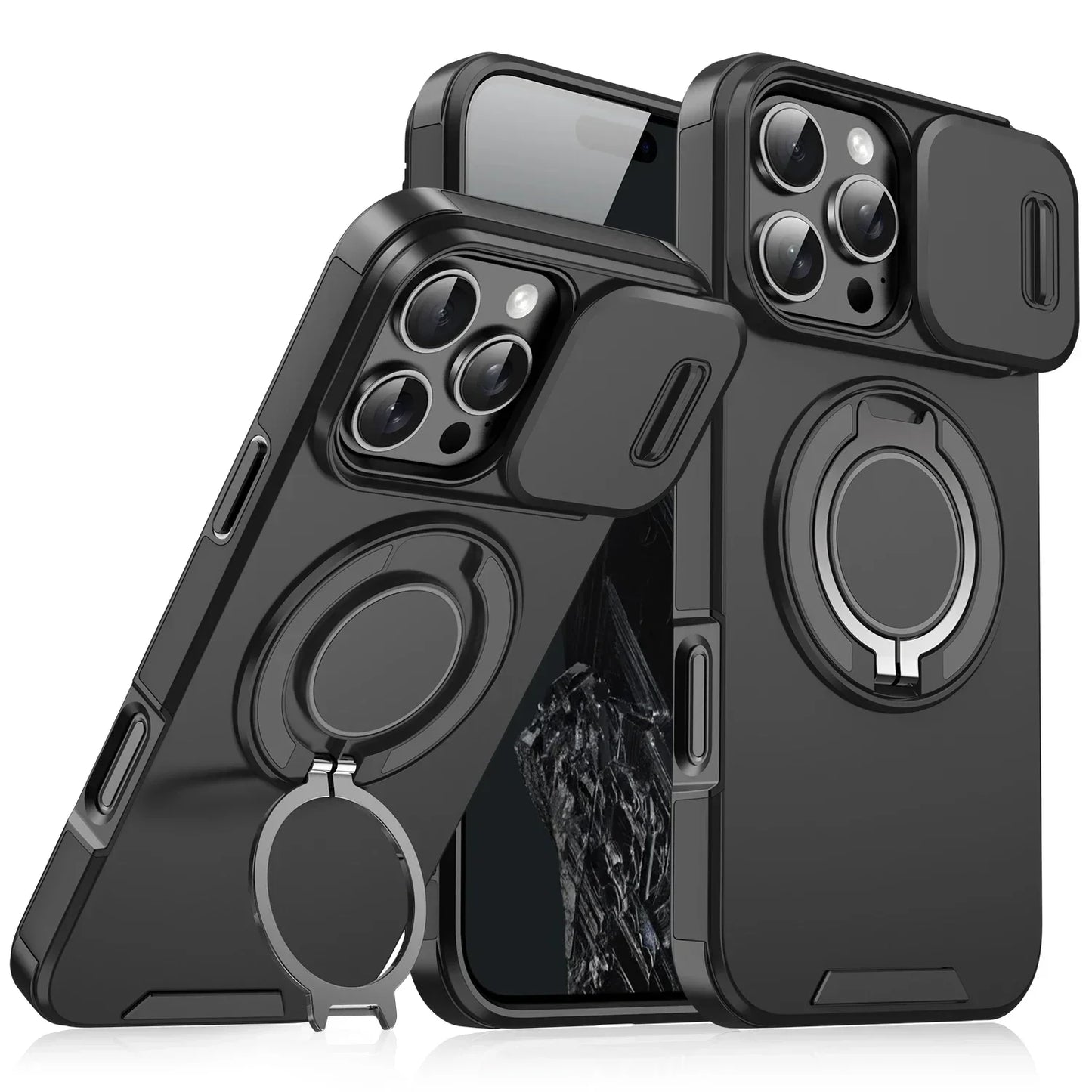 Heavy-duty magnetic iPhone case Black