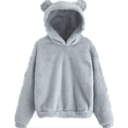 Fluffy Bear Ear Hoodie - EpicTrends