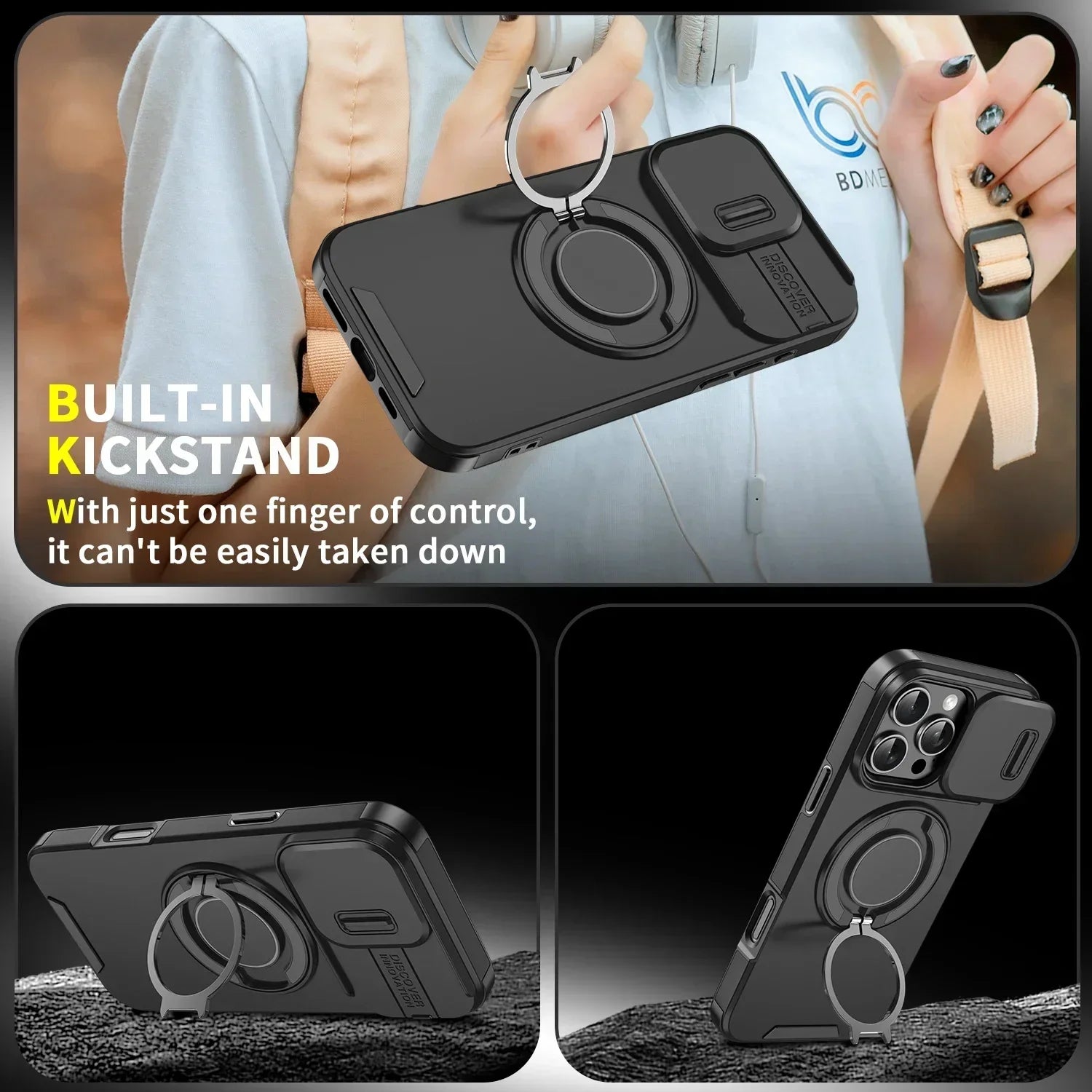 case with built-in kickstand