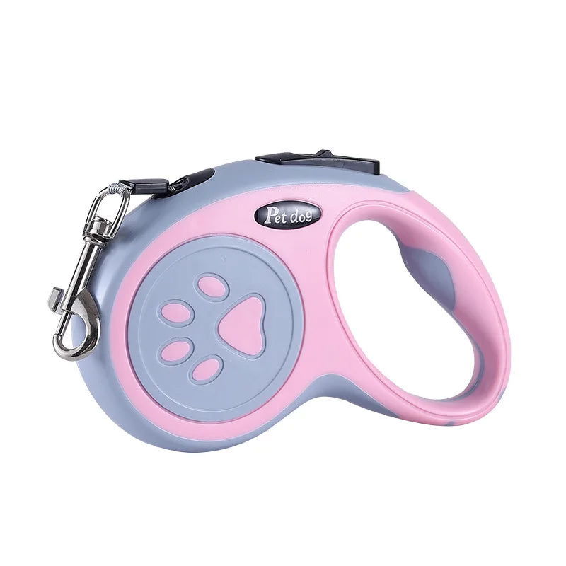 Pink tangle-free leash extended to 3 meters