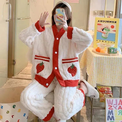 Ultra-Warm Plush Fleece Pyjama Set - EpicTrends