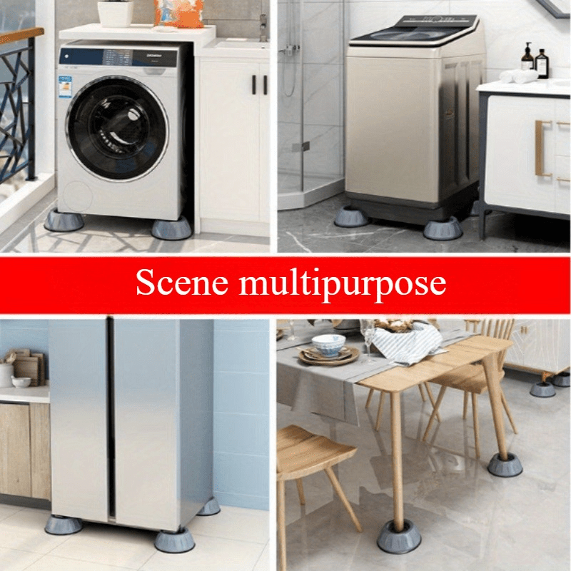 Durable plastic washer pads preventing appliance movement