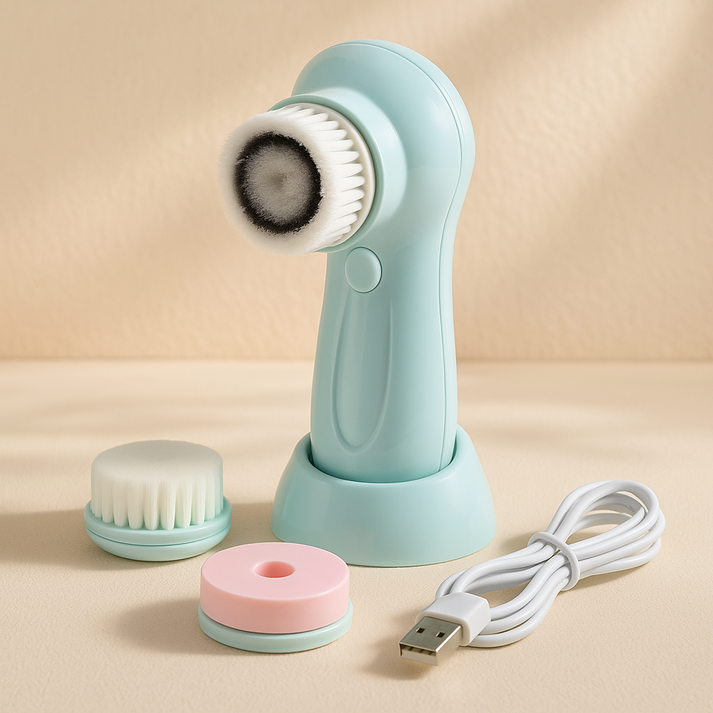 electric cleansing brush green
